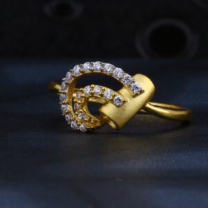 22CT Ladies Gold Stylish CZ Ring LR1330