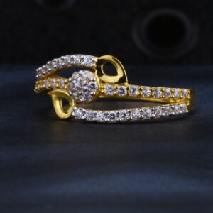 22CT Ladies Gold Delicate CZ Ring LR1326