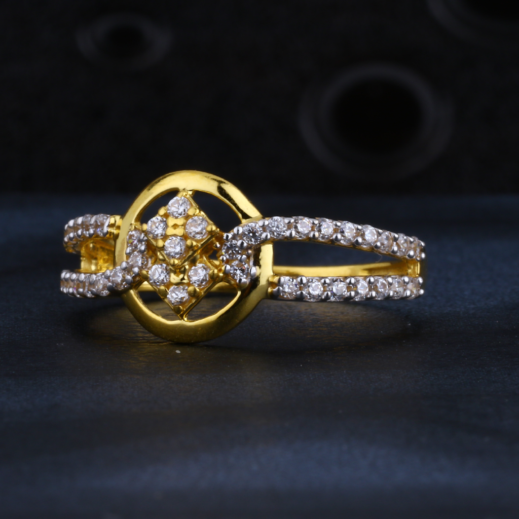 22CT CZ Gold Hallmark Women's Ring LR1316