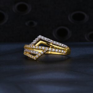 22CT CZ Gold Hallmark Fancy Ladies Ring LR1315