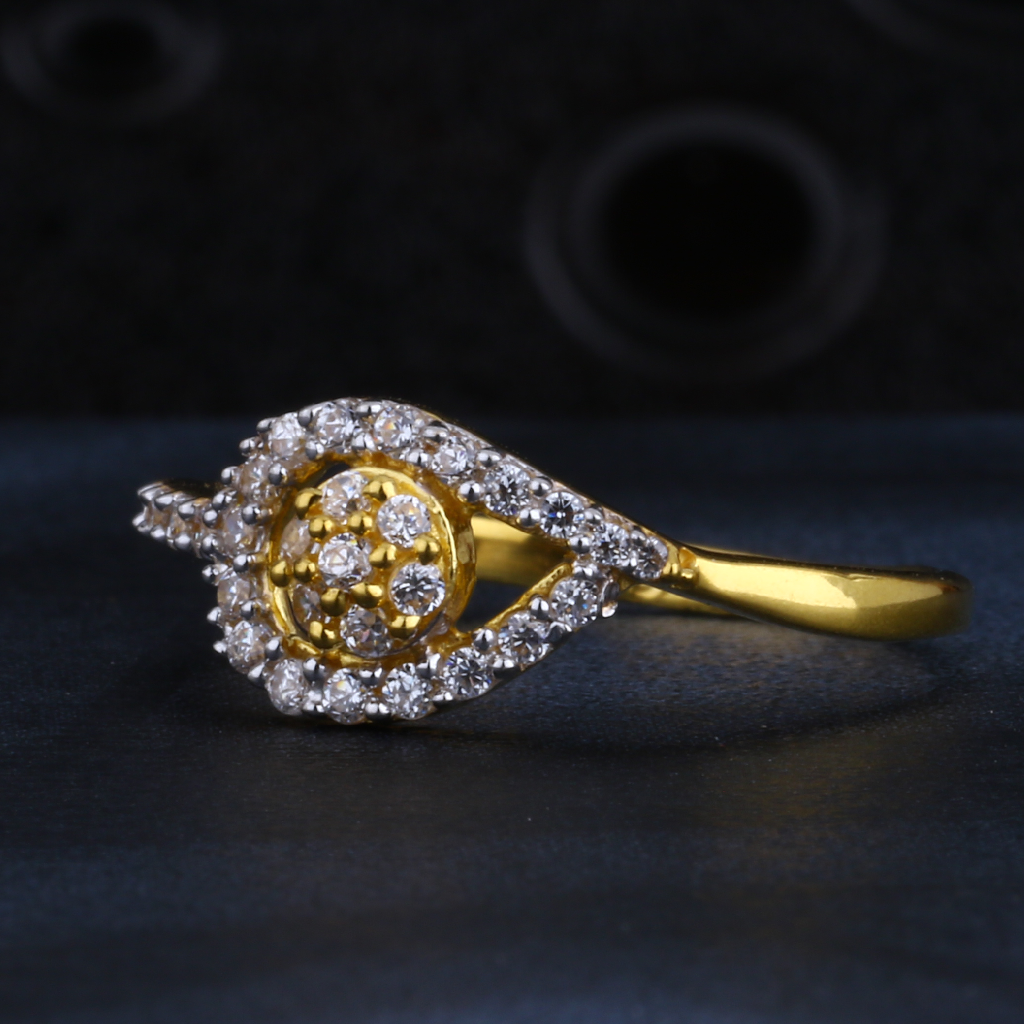 22CT CZ Gold Stylish Women's Ring LR1309