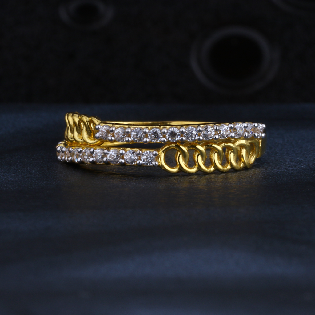 22CT CZ Gold Delicate Women's Ring LR1305