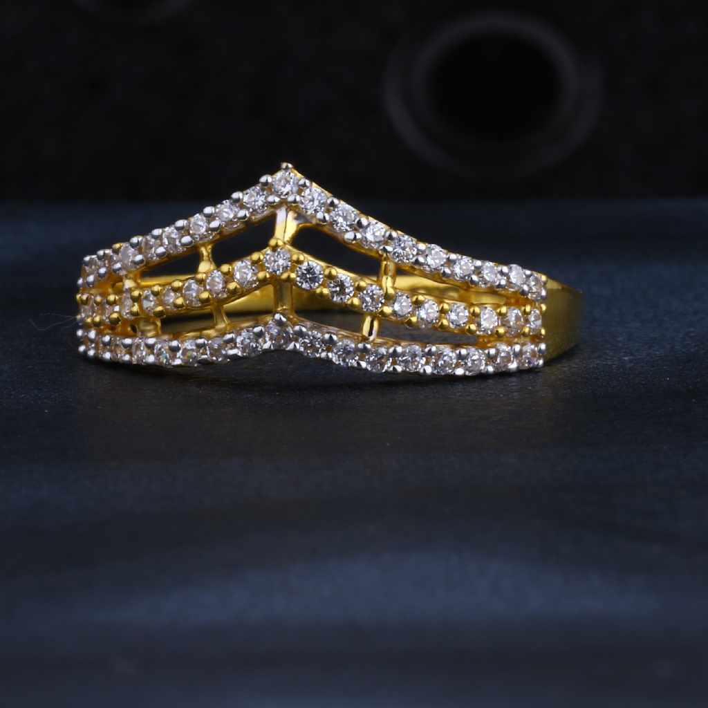 22CT CZ Gold Designer Women's Ring LR1304