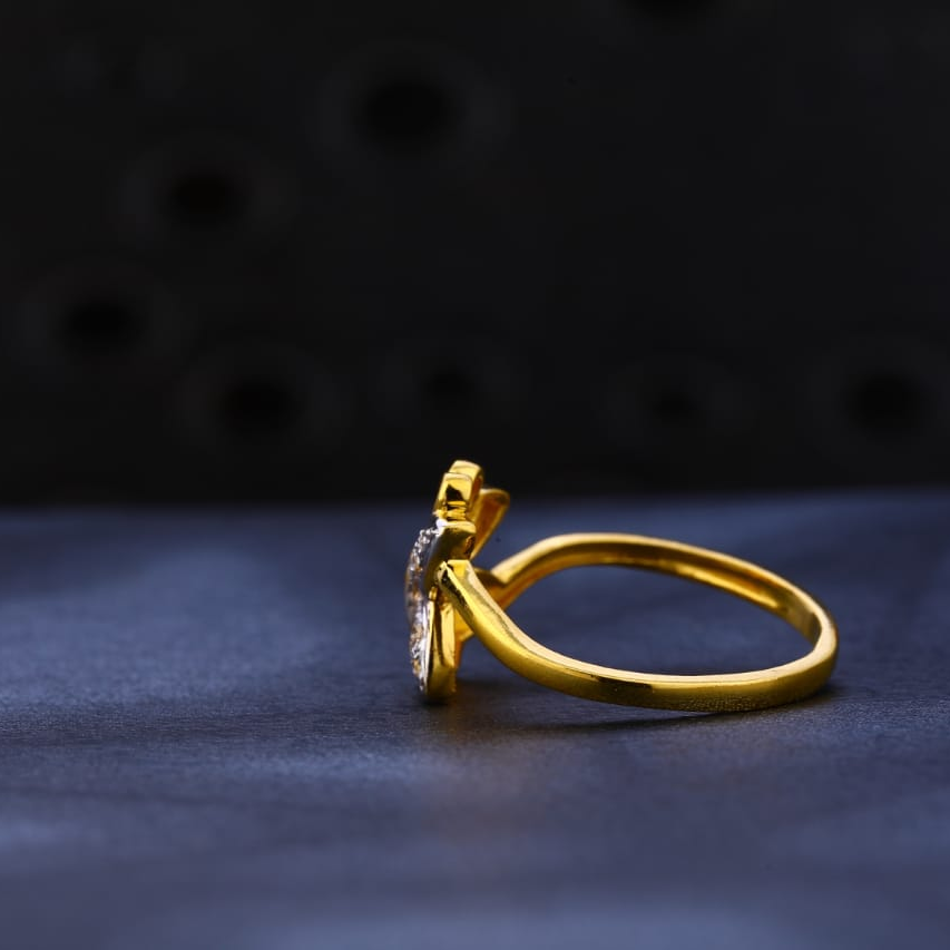 916 Gold CZ Hallmark Ladies Exclusive Ring LR1283 - Image 2