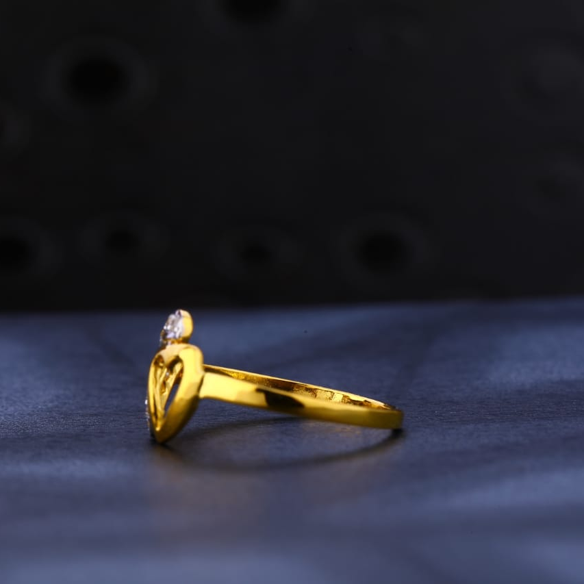 916 Gold CZ Ladies Exclusive Ring LR1275 - Image 2