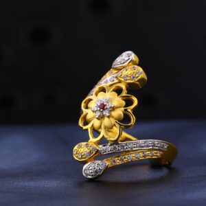 916 Gold CZ Ladies Classic Ring LR1262