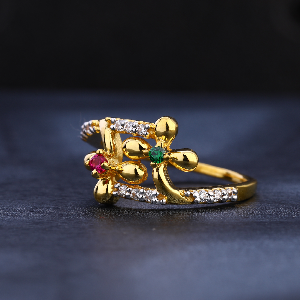 22CT Gold CZ Stylish Ladies Ring LR1134