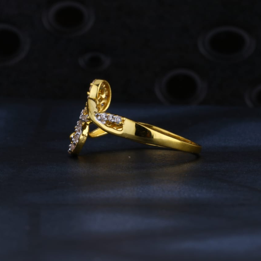 22CT Gold CZ Ladies Designer Ring LR1465 - Image 2