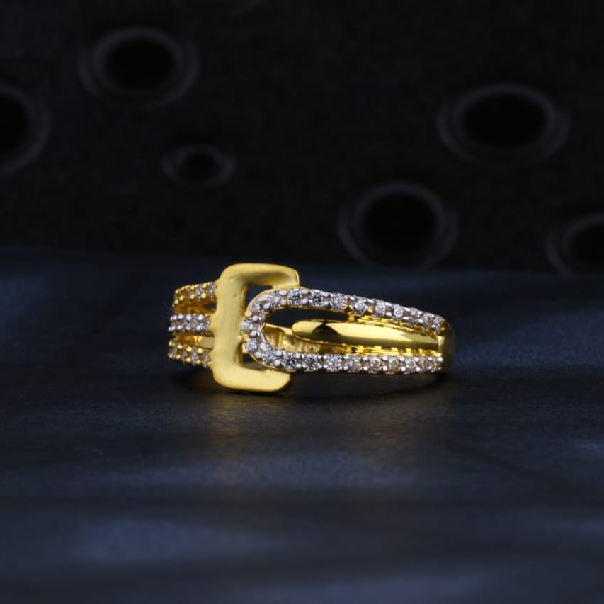 916 Gold CZ Hallmark Fancy Ladies Ring LR1466