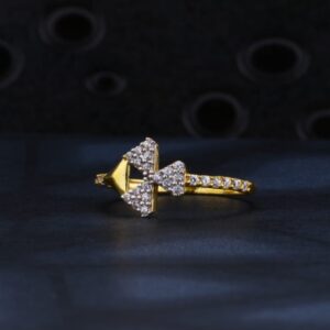 916 Gold CZ Hallmark Designer Ladies Ring LR1461
