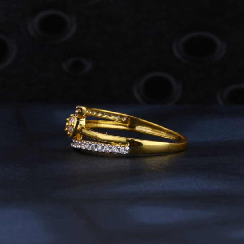 916 Gold CZ Ladies Stylish Ring LR1475 - Image 2