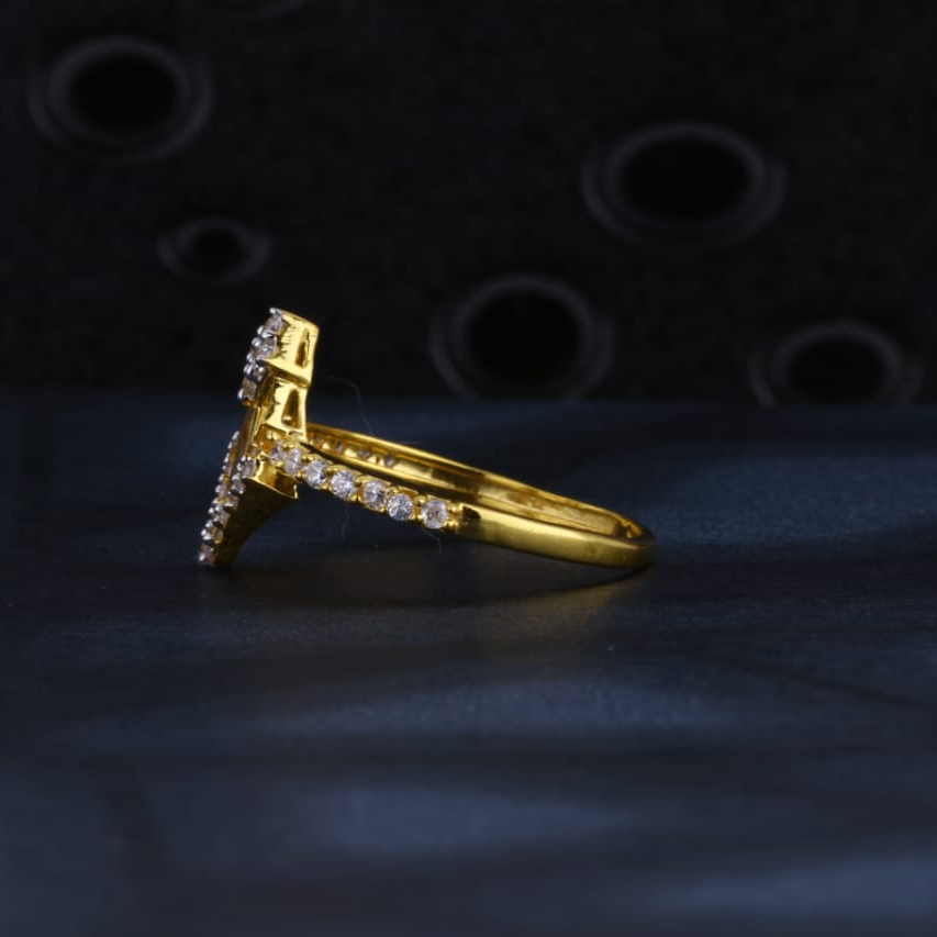 916 Gold CZ Ladies Delicate Ring LR1469 - Image 2