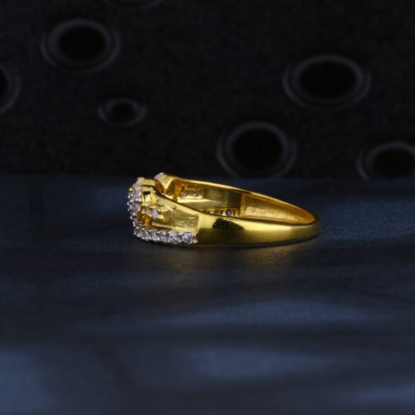 916 Gold CZ Ladies Designer Ring LR1477 - Image 2