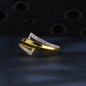 22KT Gold CZ Hallmark Exclusive Ladies Ring LR1484