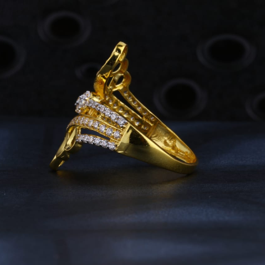 22KT Gold CZ Ladies Stylish Ring LR1490 - Image 2