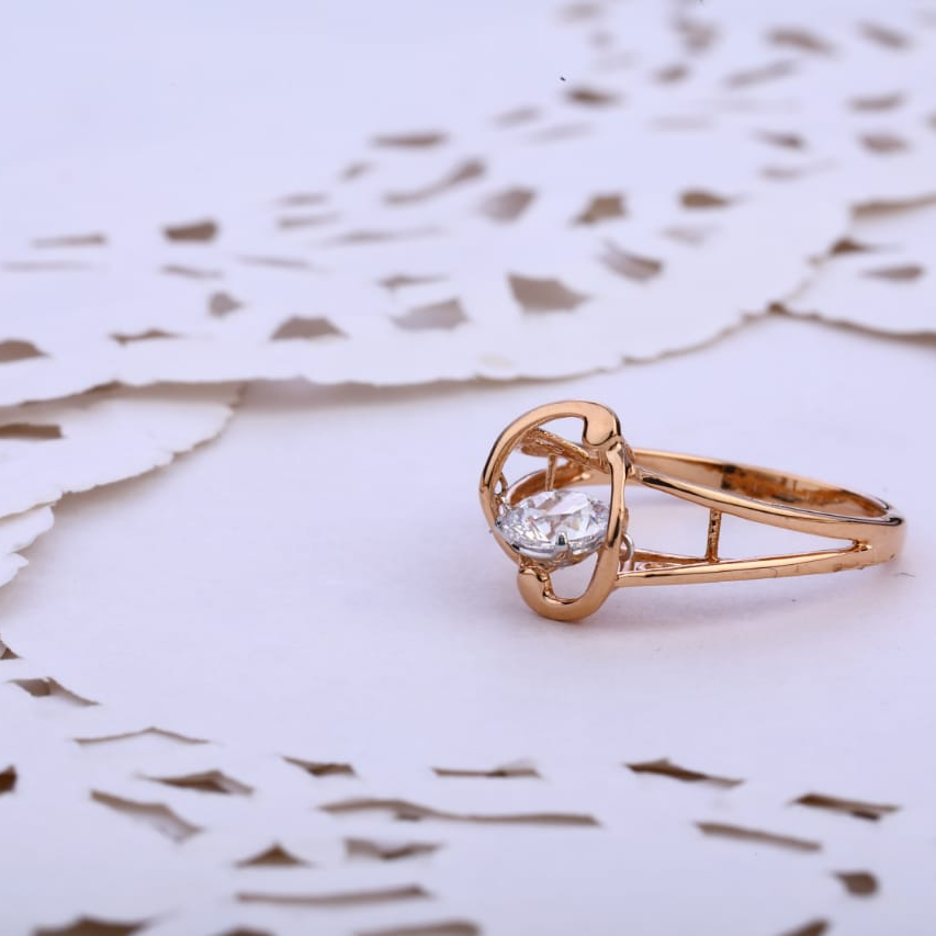 750 Rose Gold Ladies Classic Ring RLR750