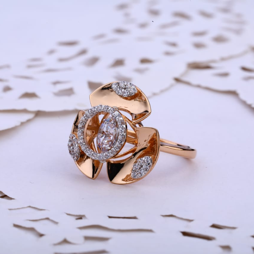 18kt rose gold hallmark exclusive ladies ring rlr709