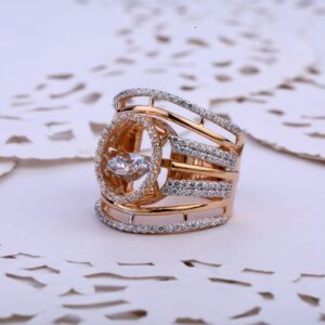 18KT Rose Gold Hallmark Classic Ladies Ring RLR706