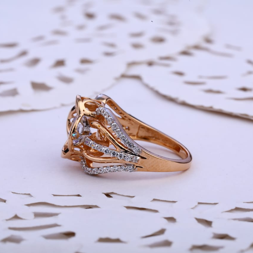 18KT Rose Gold Hallmark Ladies Ring RLR705 - Image 2
