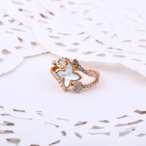 18KT Rose Gold Delicate Ladies Ring RLR868