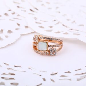 18KT Rose Gold Classic Ladies Ring RLR866