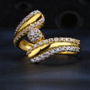 22CT Gold CZ Fancy Hallmark Ladies Ring LR1444