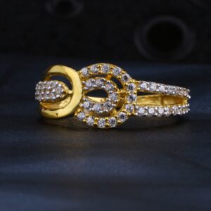 22CT Gold Cz Delicate Womens Ring LR1434