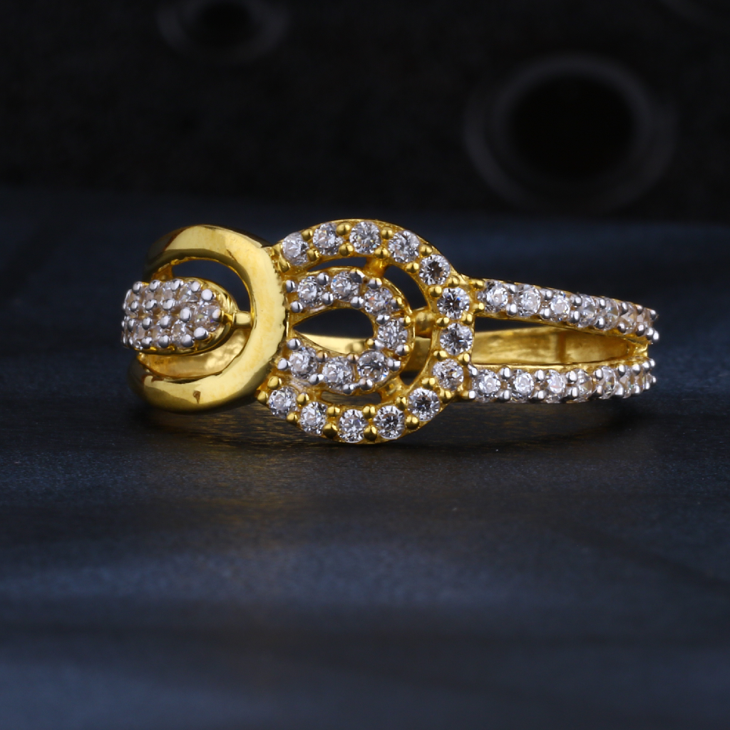 22CT Gold Cz Delicate Womens Ring LR1434