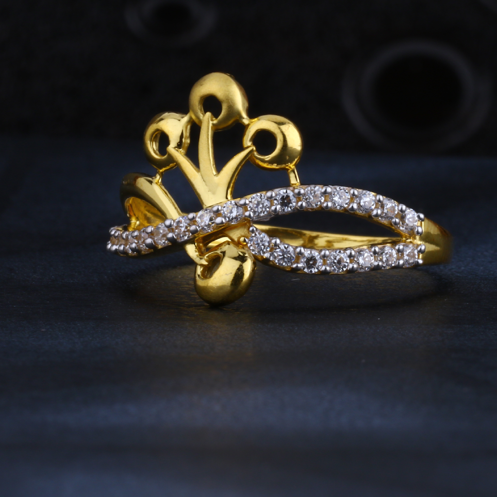 22CT Gold Cz Womens Ring LR1431