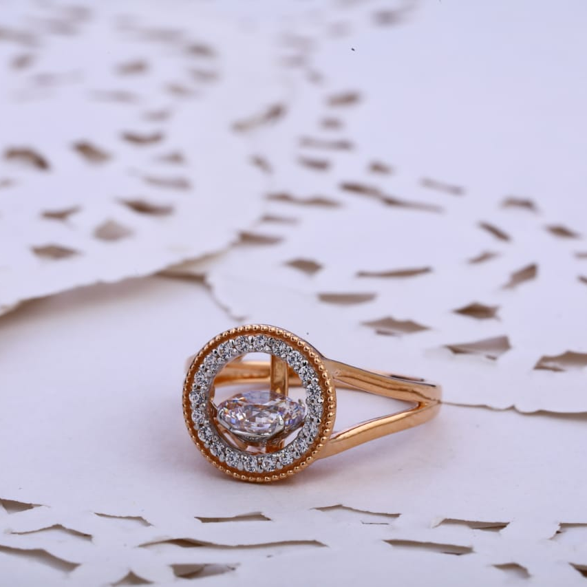 18KT Rose Gold Designer Ladies Ring RLR790