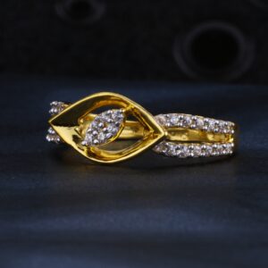 22KT CZ Gold Designer Ladies Ring LR1425