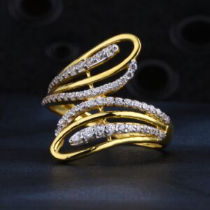 22KT CZ Gold Ladies Ring LR1423