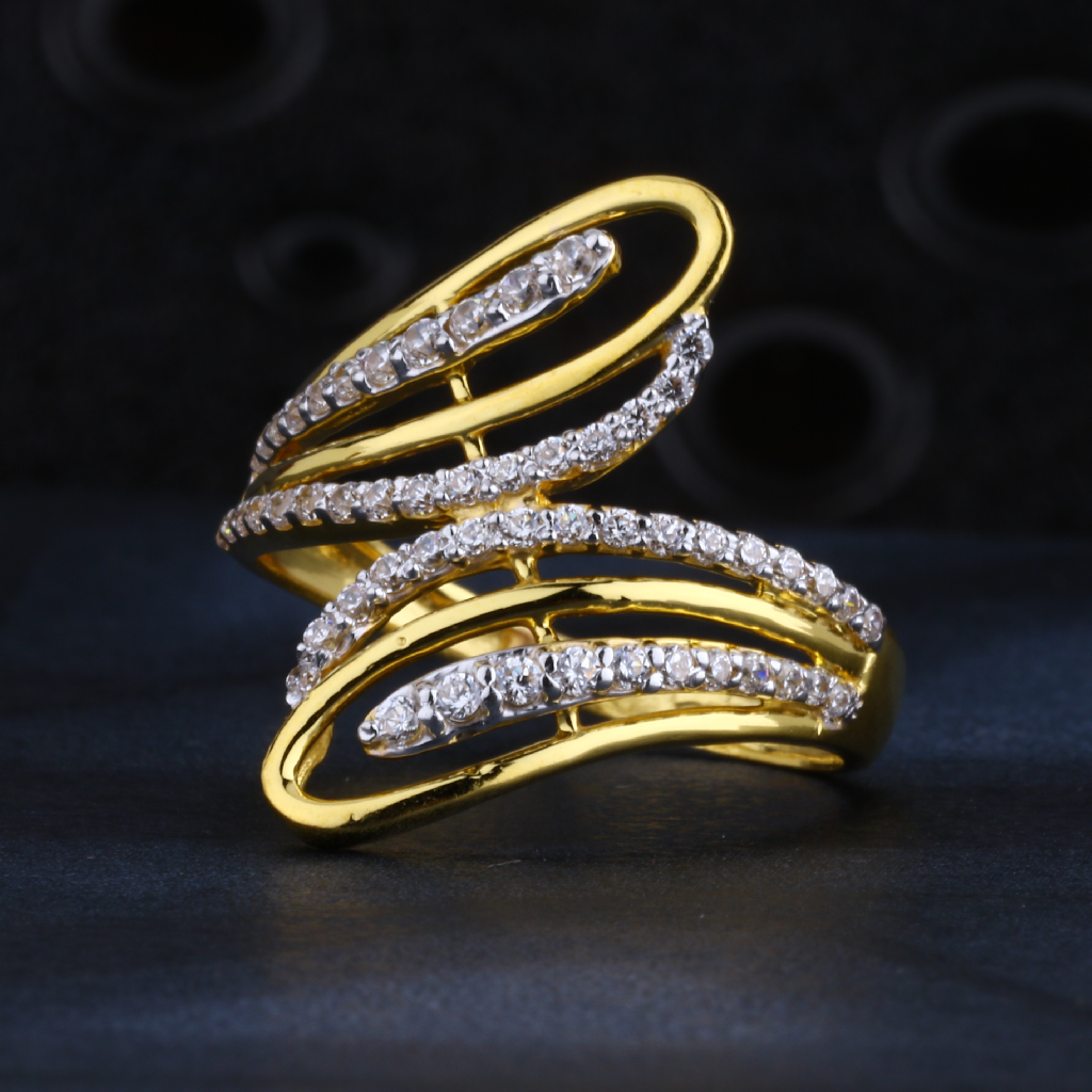 22KT CZ Gold Ladies Ring LR1423