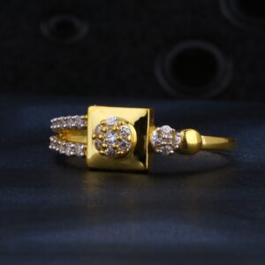 22KT CZ Hallmark Gorgeous Gold Ladies Ring LR1421
