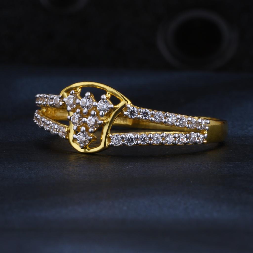 22KT CZ Hallmark Exclusive Gold Ladies Ring LR1419