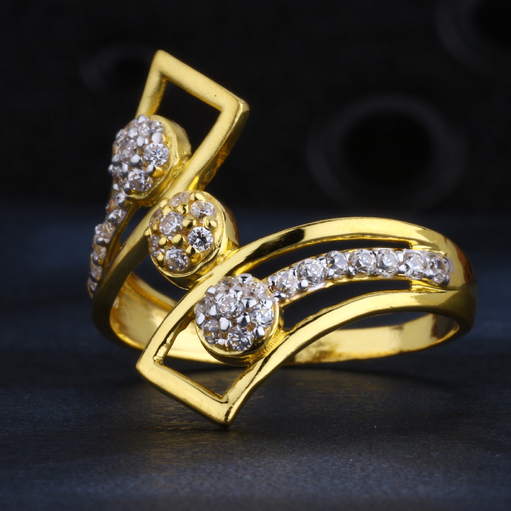 22KT CZ Hallmark Classic Gold Ladies Ring LR1416