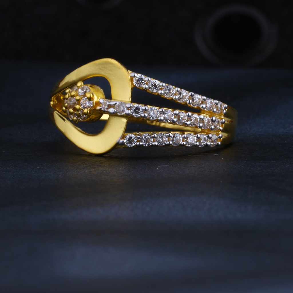 22KT Gold CZ Stylish Ladies Ring LR1414
