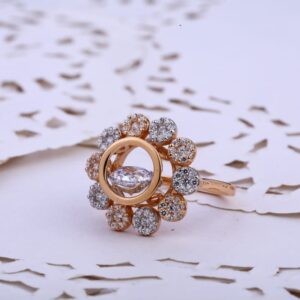 750 Rose Gold Cz Gorgeous Ladies Ring RLR789