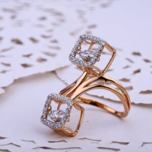 750 Rose Gold Gorgeous Ladies Ring RLR781