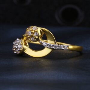 22KT Gold CZ Delicate Ladies Ring LR1410