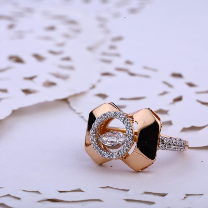750 Rose Gold Fancy Ladies Ring RLR780