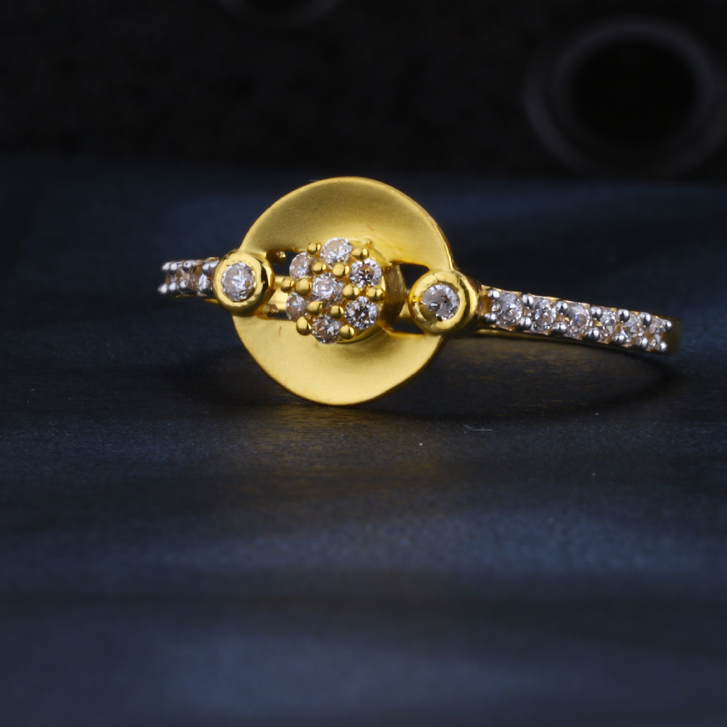 22KT Gold CZ Designer Ladies Ring LR1409