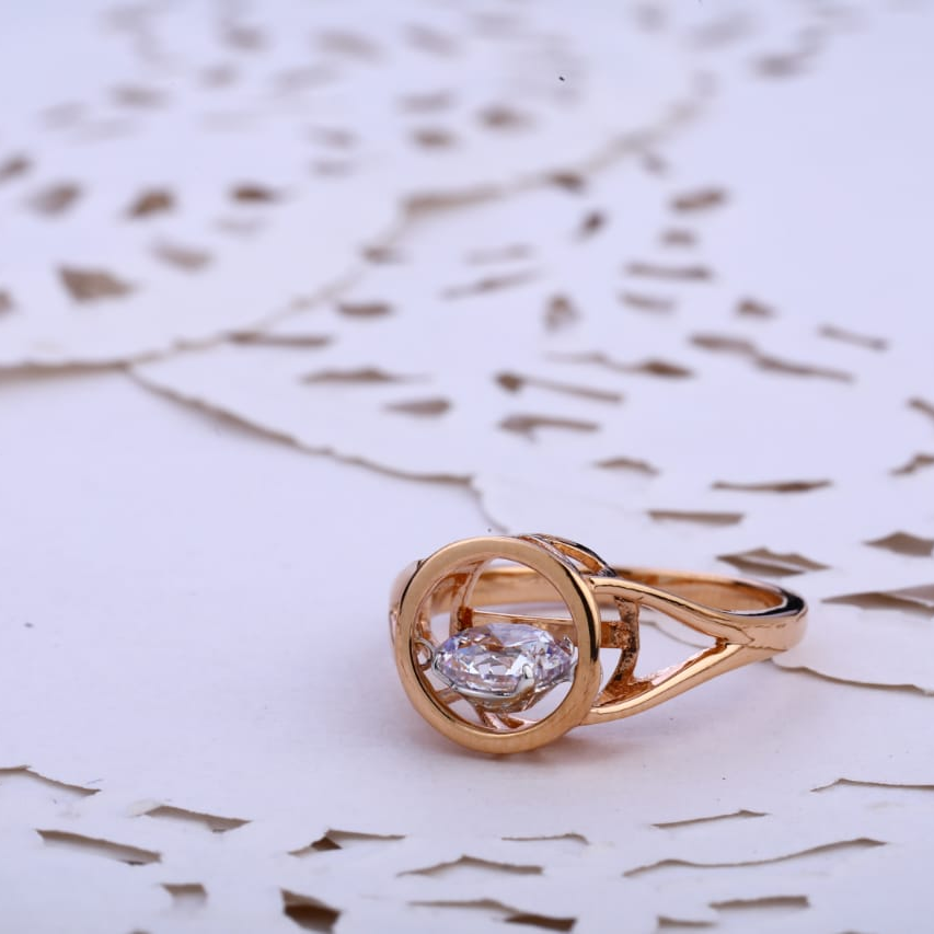750 Rose Gold Classic Ladies Ring RLR776