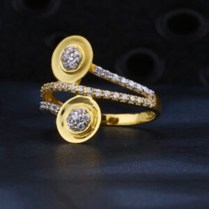 916 cz gold fancy hallmark ladies ring lr1402