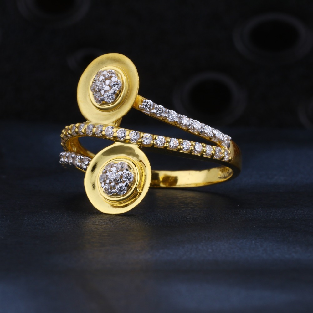 916 cz gold fancy hallmark ladies ring lr1402