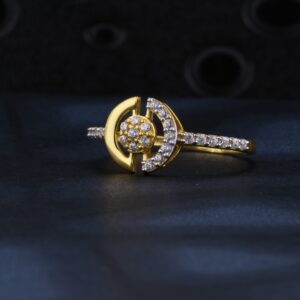 916 cz gold designer hallmark ladies ring lr1399