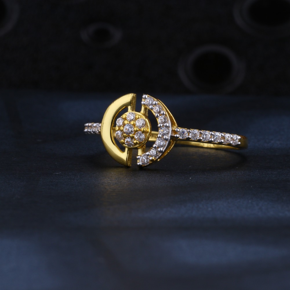 916 cz gold designer hallmark ladies ring lr1399