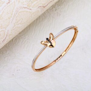 750 rose gold ladies designer kada bracelet RLKB325