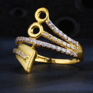 916 CZ Gold  Hallmark Classic Ladies Ring LR1398