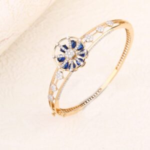 750 Rose Gold Ladies Stylish Kada Bracelet RLKB324